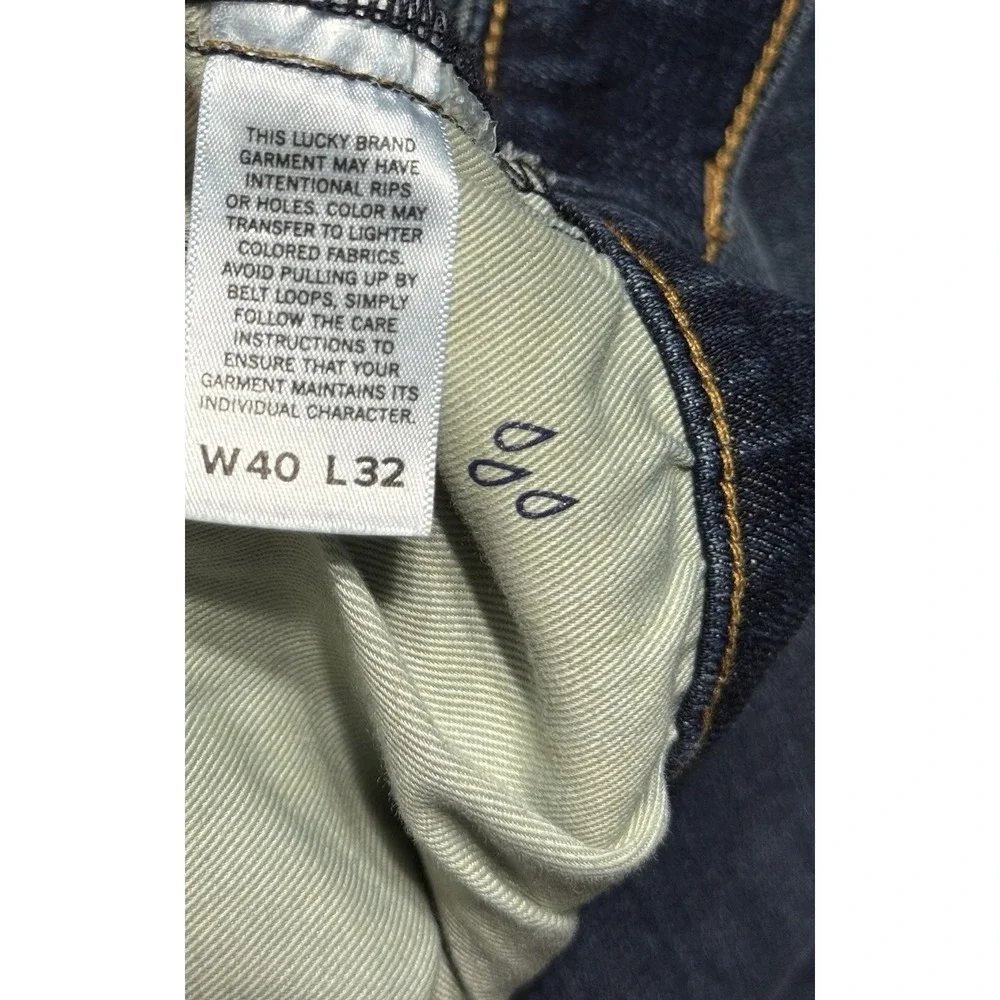 Lucky Brand 110 Slim Jeans Men's Size 40x32 Medium Wash Denim Straight Stretch